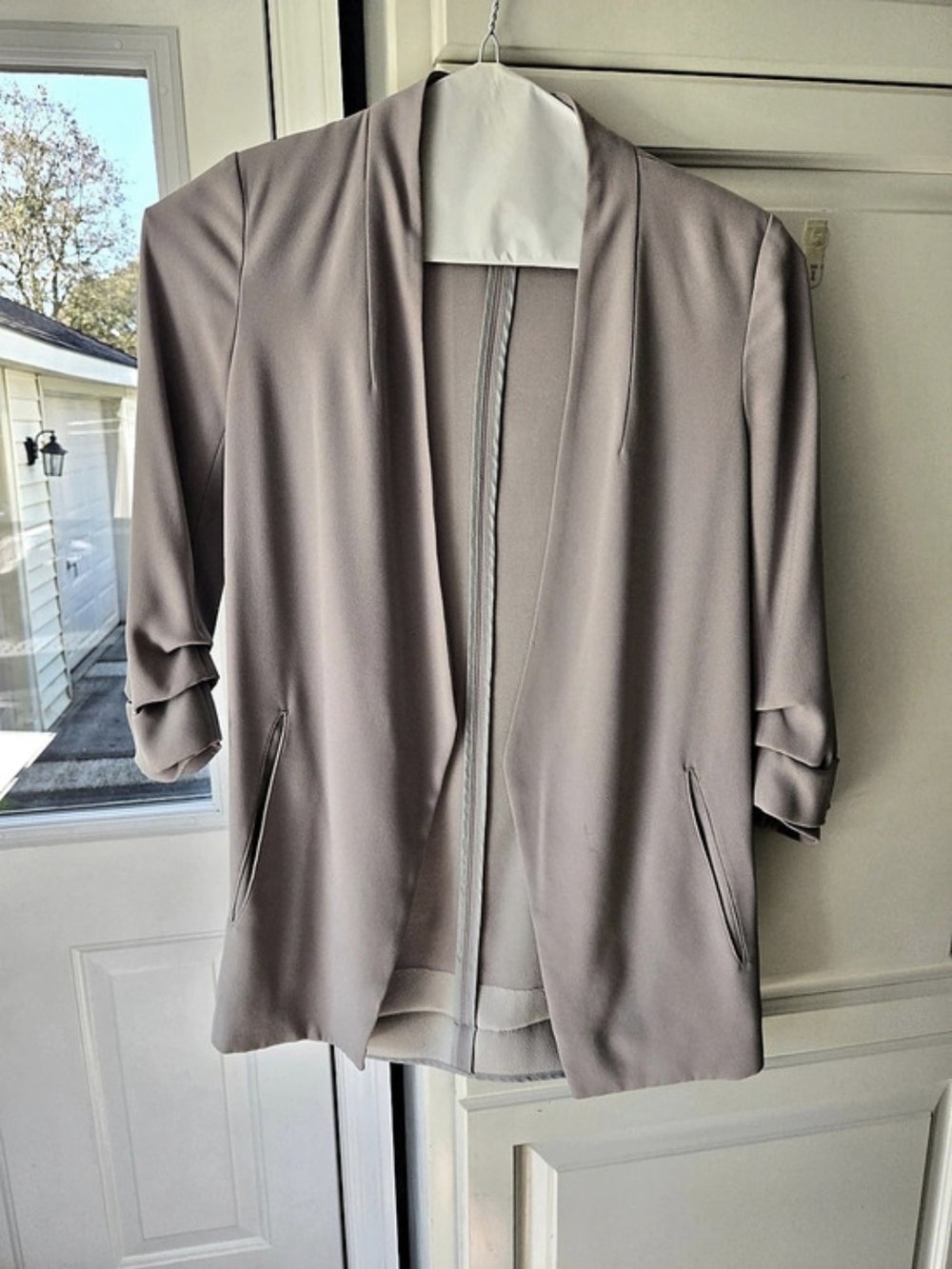 Babaton Power Blazer Women's Open Front Blazer Purple Size 0